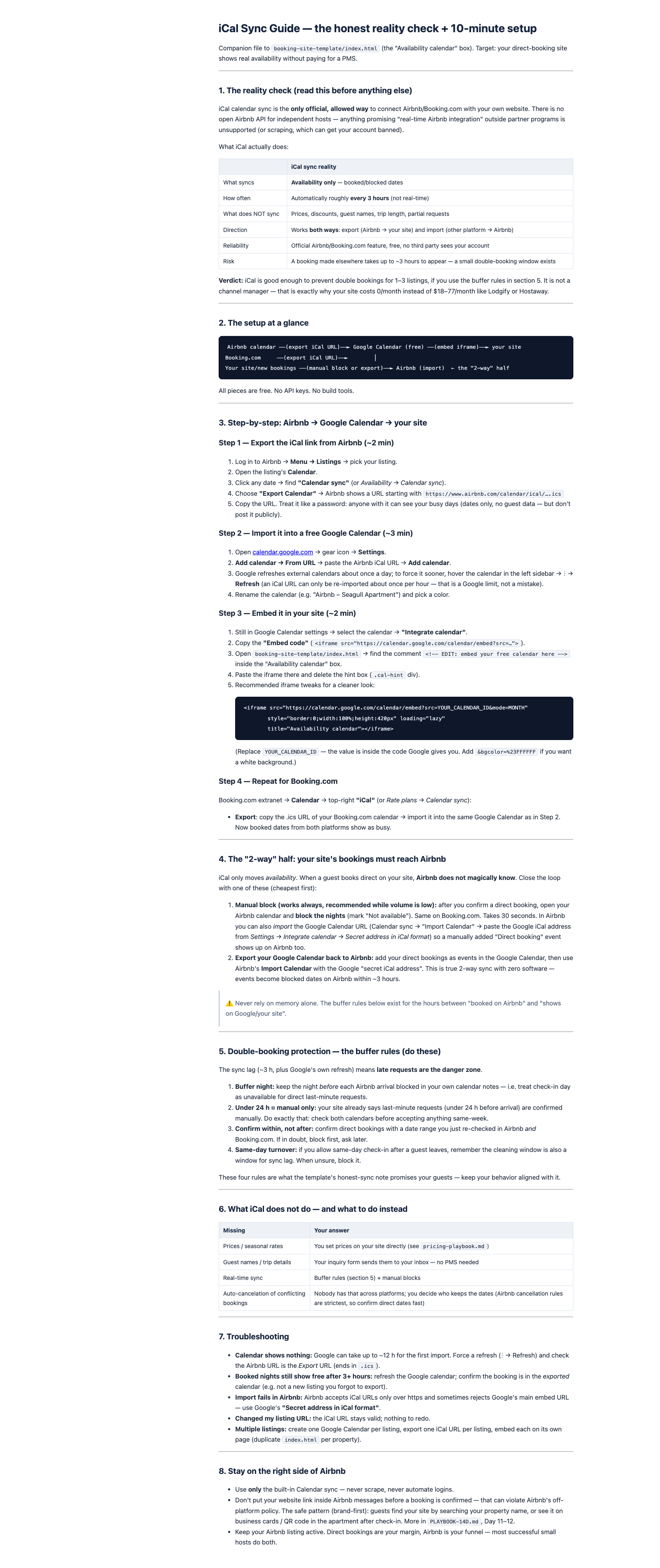 iCal sync reality guide